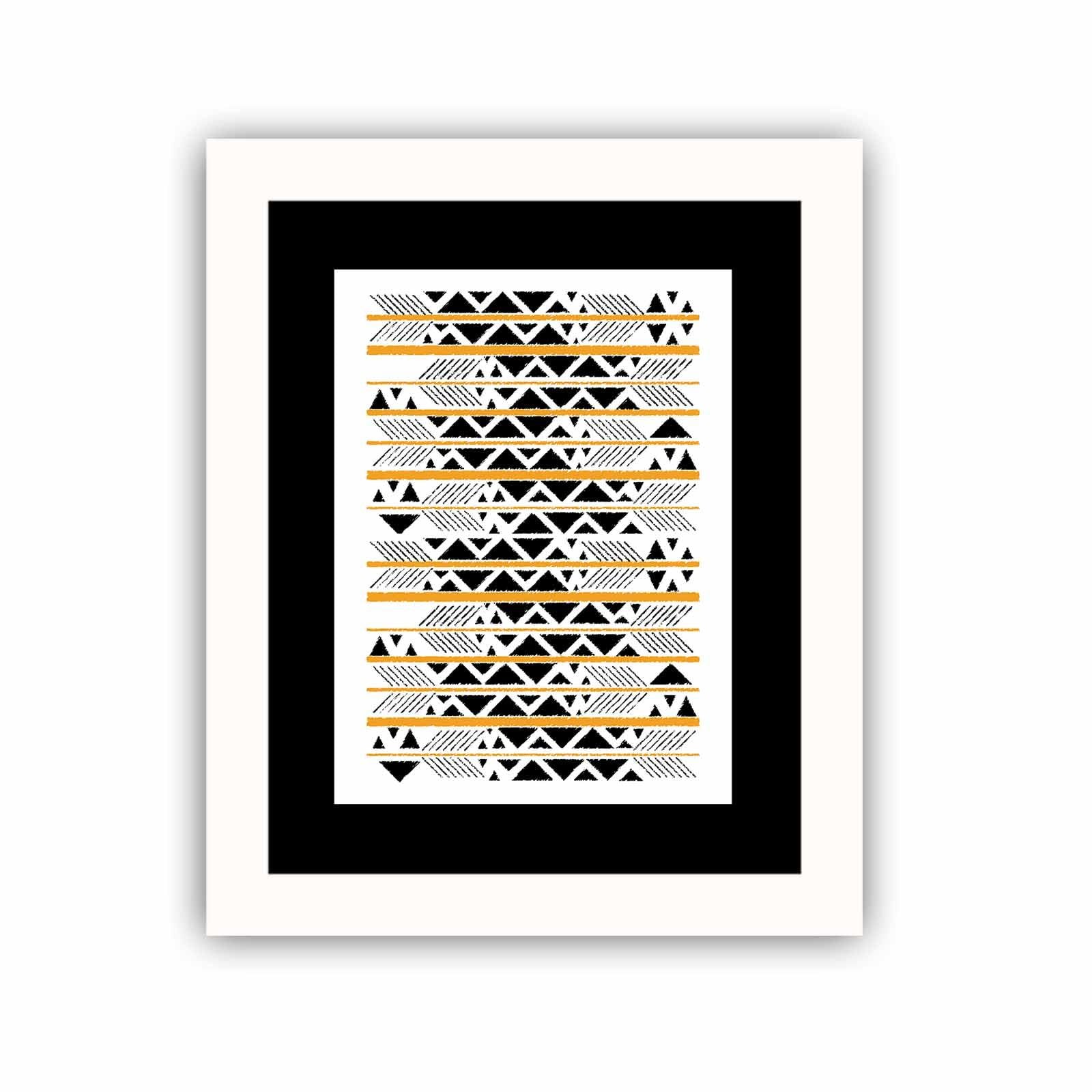 Quadro Decorativo MDF Emoldurado Multicolor BCT-058 - Arte Moderna para Decoração de Interiores 23,5x28,5cm