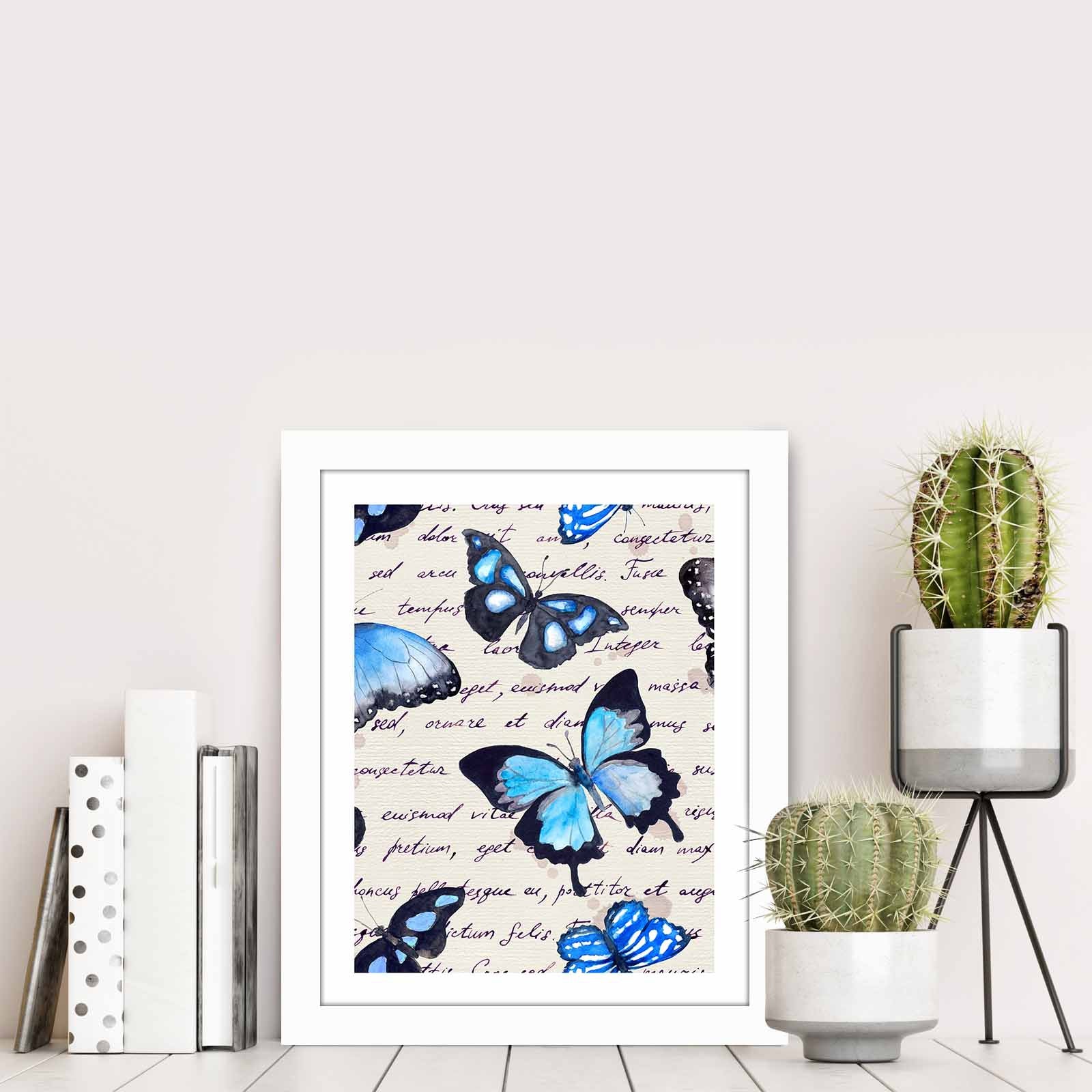 Quadro Decorativo MDF Emoldurado Multicolor BCT-065 - Arte Moderna para Decoração de Interiores 23,5x28,5cm