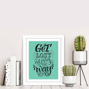 Quadro Decorativo MDF Emoldurado Multicolor BCT-067 - Arte Moderna para Decoração de Interiores 23,5x28,5cm