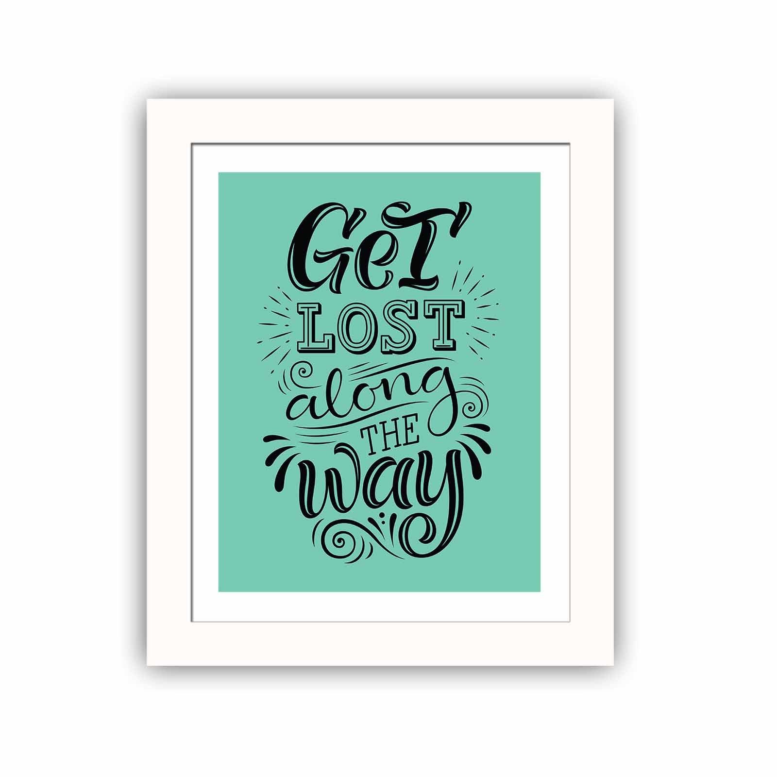 Quadro Decorativo MDF Emoldurado Multicolor BCT-067 - Arte Moderna para Decoração de Interiores 23,5x28,5cm