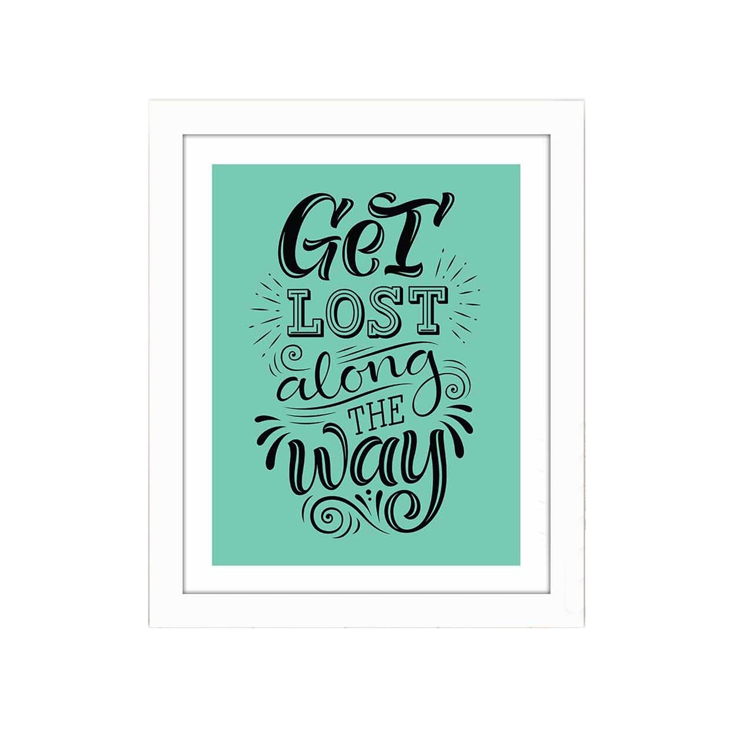 Quadro Decorativo MDF Emoldurado Multicolor BCT-067 - Arte Moderna para Decoração de Interiores 23,5x28,5cm