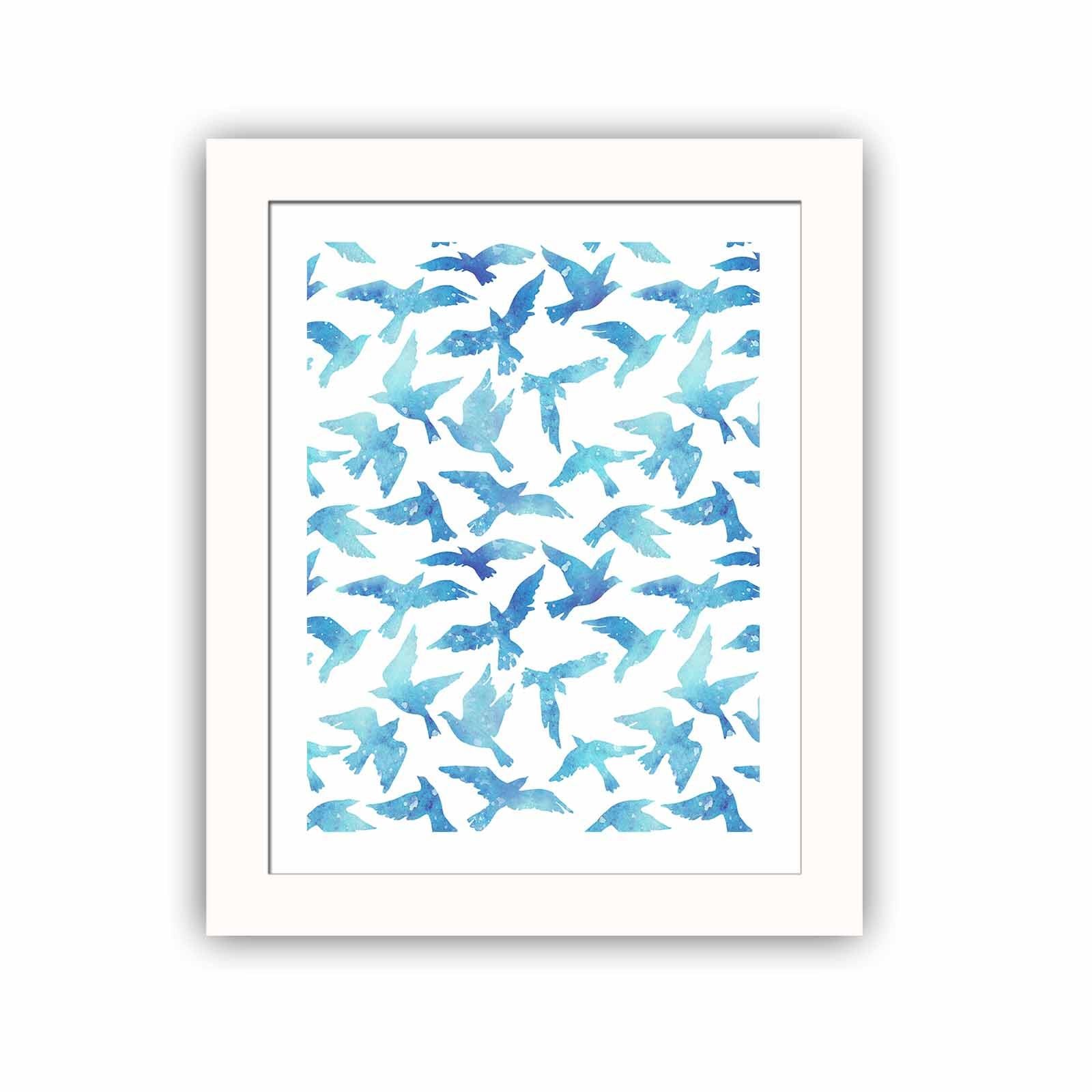 Quadro Decorativo MDF Emoldurado Multicolor BCT-070 - Arte Moderna para Decoração de Interiores 23,5x28,5cm