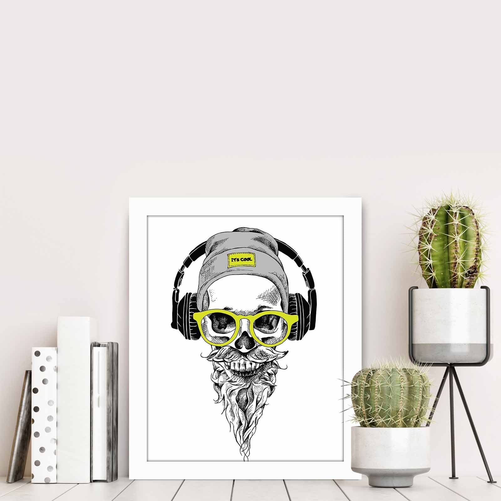 Quadro Decorativo MDF Emoldurado Multicolor BCT-072 - Arte Moderna para Decoração de Interiores 23,5x28,5cm