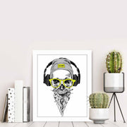 Quadro Decorativo MDF Emoldurado Multicolor BCT-072 - Arte Moderna para Decoração de Interiores 23,5x28,5cm