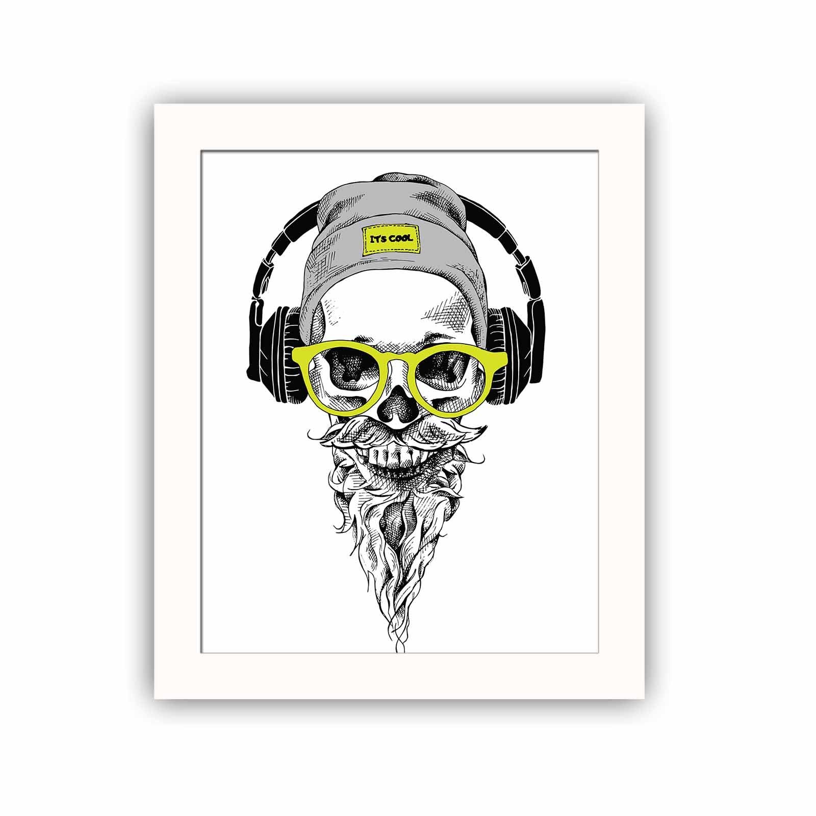 Quadro Decorativo MDF Emoldurado Multicolor BCT-072 - Arte Moderna para Decoração de Interiores 23,5x28,5cm