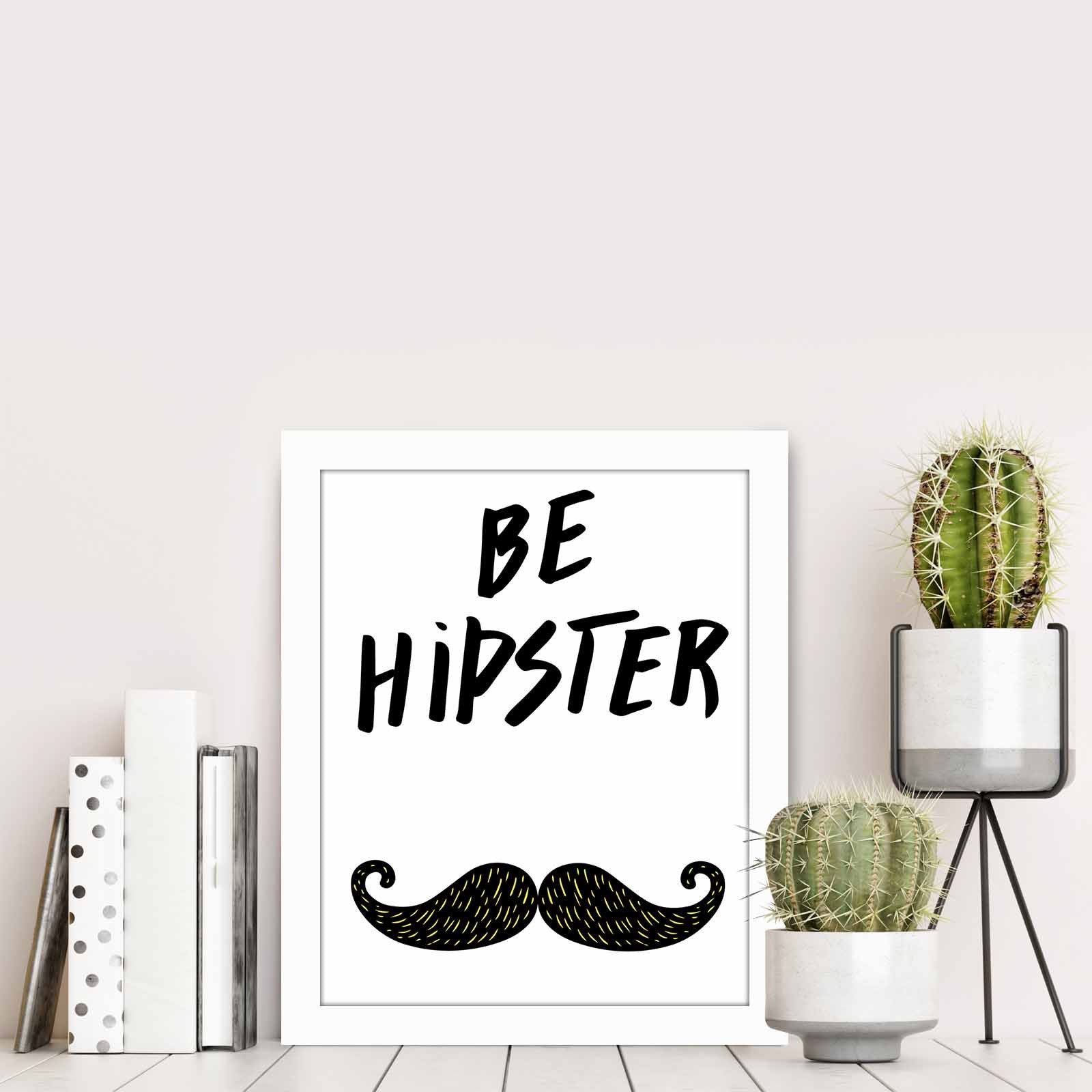 Quadro Decorativo MDF Emoldurado Multicolor BCT-075 - Arte Moderna para Decoração de Interiores 23,5x28,5cm