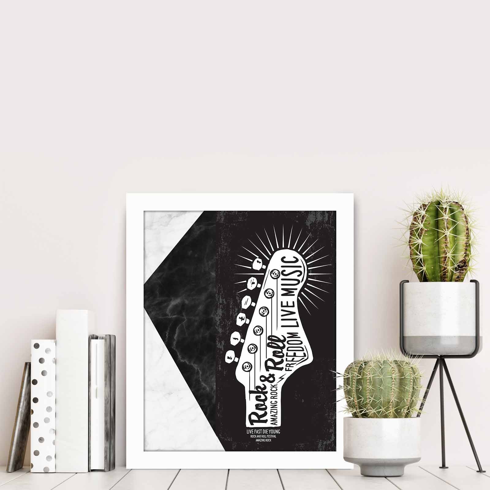 Quadro Decorativo MDF Emoldurado Multicolor BCT-076 - Arte Moderna para Decoração de Interiores 23,5x28,5cm