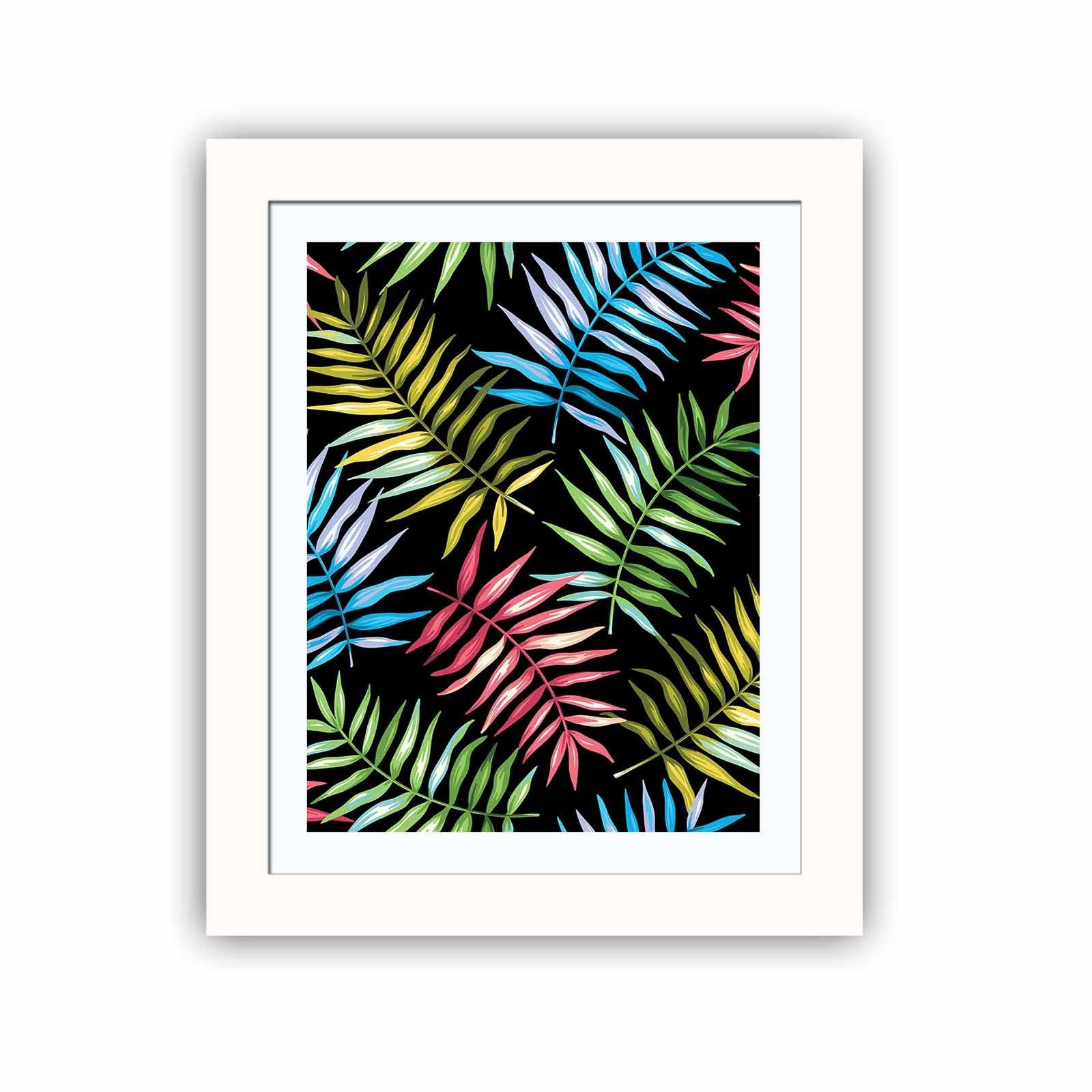 Quadro Decorativo MDF Emoldurado Multicolor BCT-079 - Arte Moderna para Decoração de Interiores 23,5x28,5cm