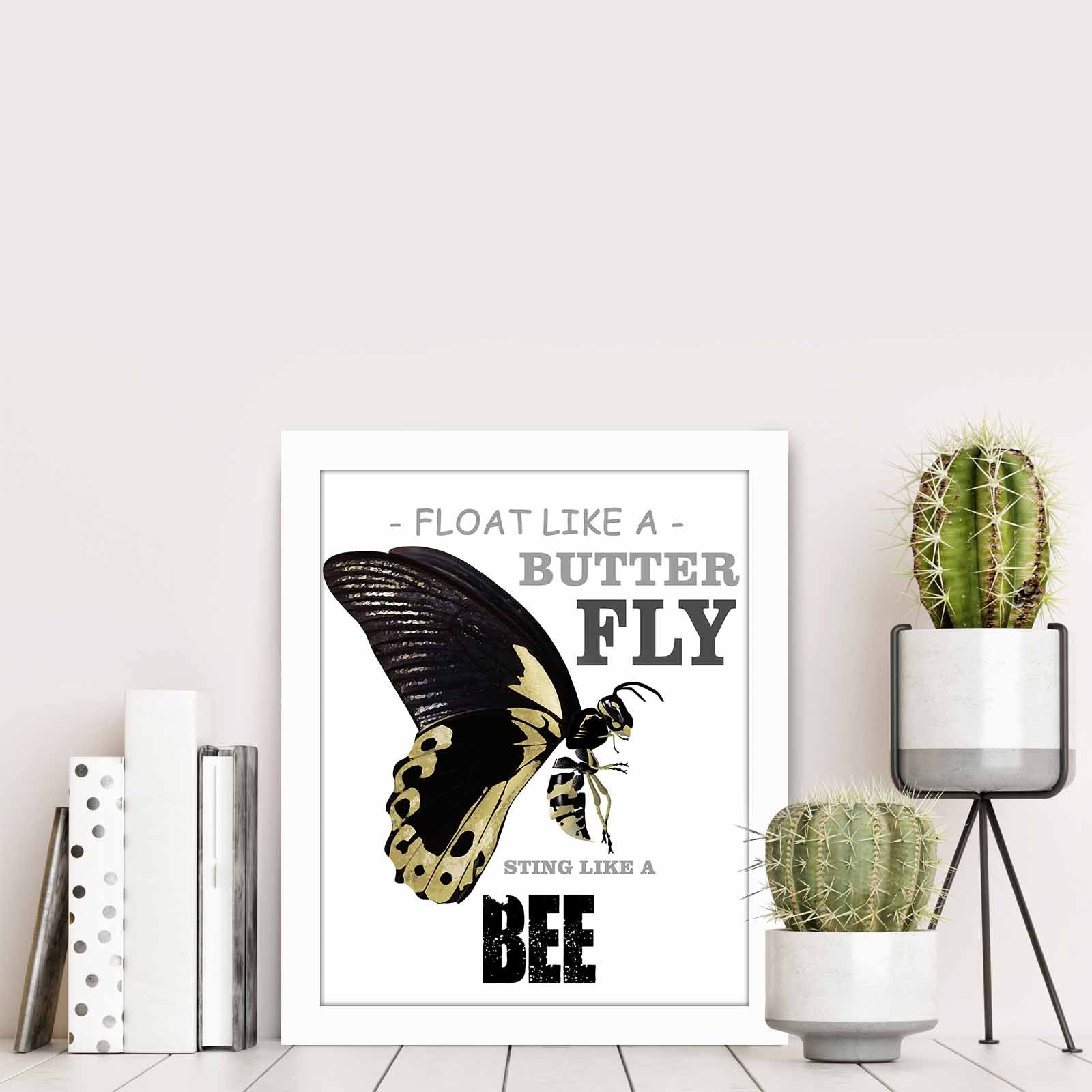 Quadro Decorativo MDF Emoldurado Multicolor BCT-080 - Arte Moderna para Decoração de Interiores 23,5x28,5cm