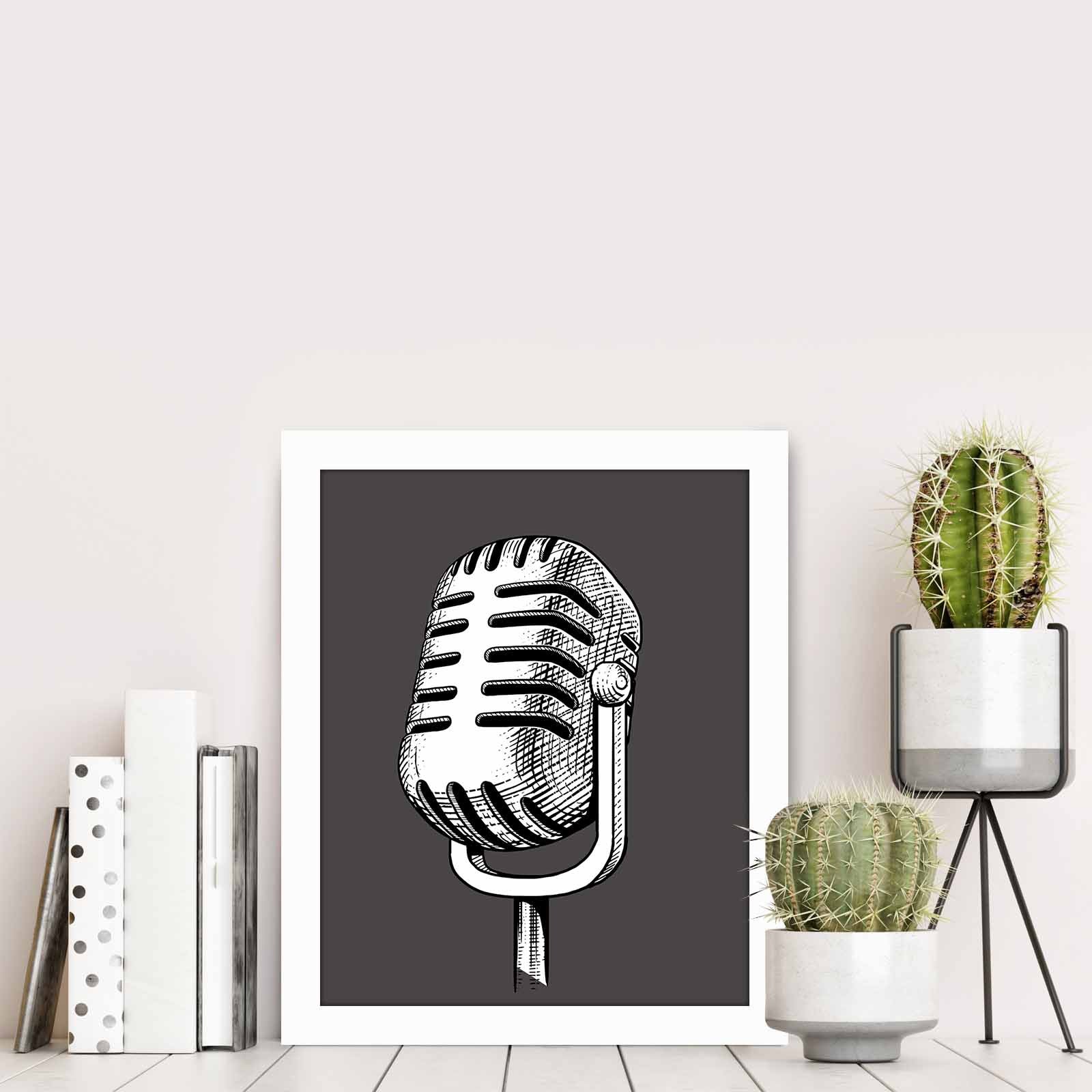 Quadro Decorativo MDF Emoldurado Multicolor BCT-081 - Arte Moderna para Decoração de Interiores 23,5x28,5cm