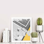 Quadro Decorativo MDF Emoldurado Multicolor BCT-083 - Arte Moderna para Decoração de Interiores 23,5x28,5cm