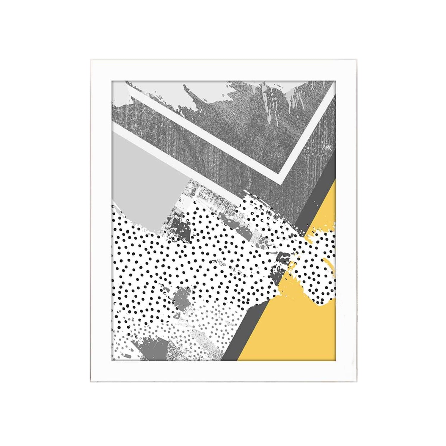 Quadro Decorativo MDF Emoldurado Multicolor BCT-083 - Arte Moderna para Decoração de Interiores 23,5x28,5cm