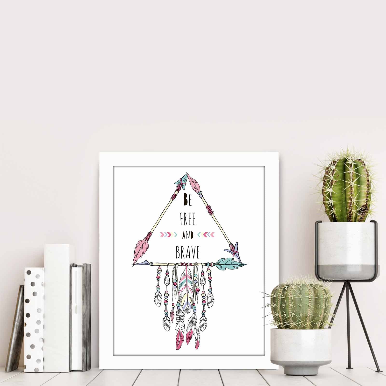 Quadro Decorativo MDF Emoldurado BCT-085 Multicolor 23,5x28,5cm - Arte Moderna para Decoração de Interiores