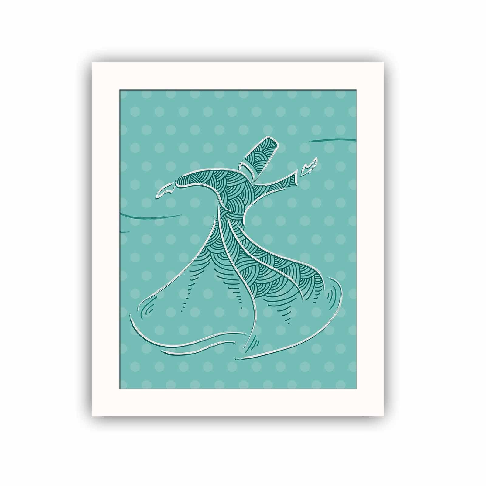 Quadro Decorativo MDF Emoldurado Multicolor BCT-087 - Arte Moderna para Decoração de Interiores 23,5x28,5cm