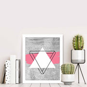 Quadro Decorativo MDF Emoldurado Multicolor BCT-088 - Arte Moderna para Decoração de Interiores 23,5x28,5cm