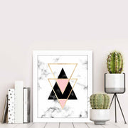 Quadro Decorativo MDF Emoldurado Multicolor BCT-091 - Arte Moderna para Decoração de Interiores 23,5x28,5cm