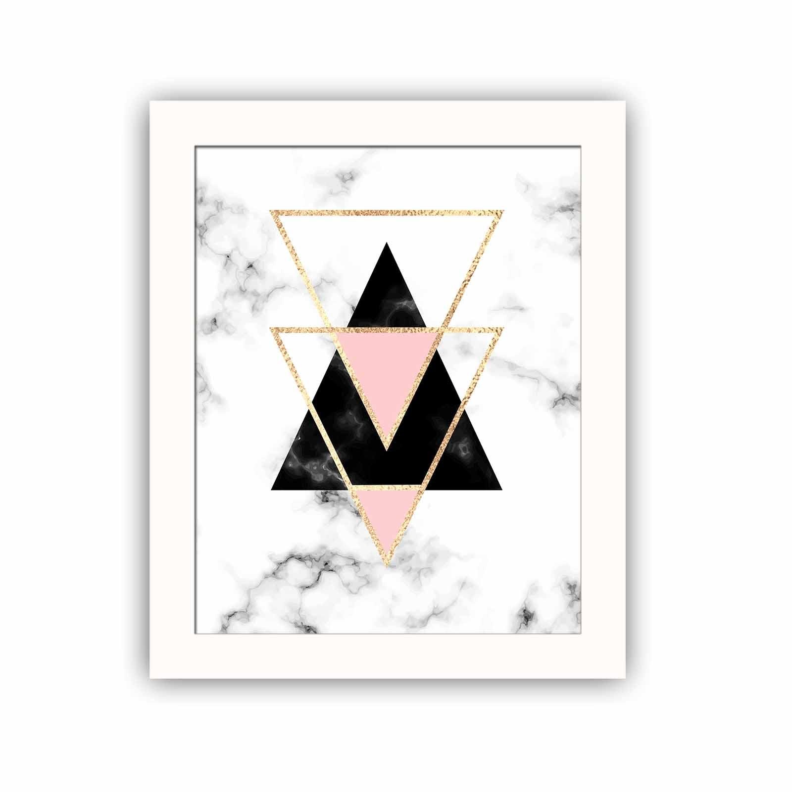 Quadro Decorativo MDF Emoldurado Multicolor BCT-091 - Arte Moderna para Decoração de Interiores 23,5x28,5cm