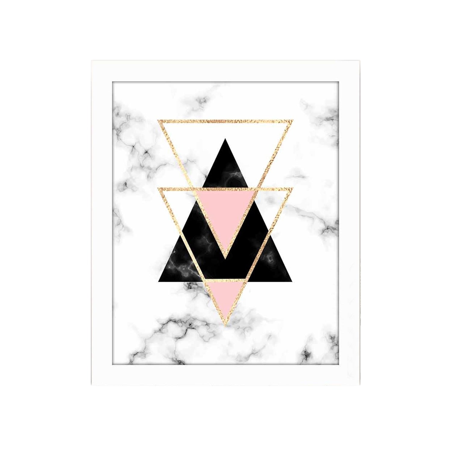 Quadro Decorativo MDF Emoldurado Multicolor BCT-091 - Arte Moderna para Decoração de Interiores 23,5x28,5cm