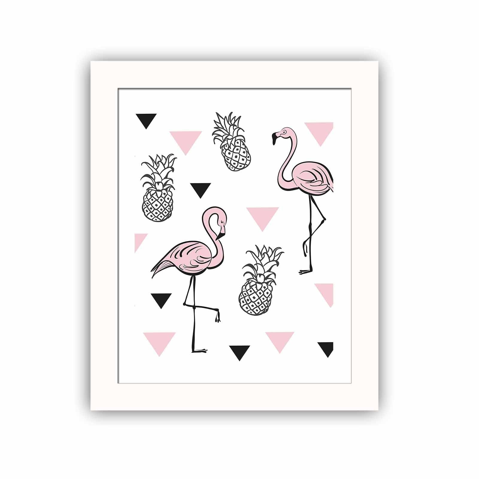 Quadro Decorativo MDF Emoldurado Multicolor BCT-099 - Arte Moderna para Decoração de Interiores 23,5x28,5cm