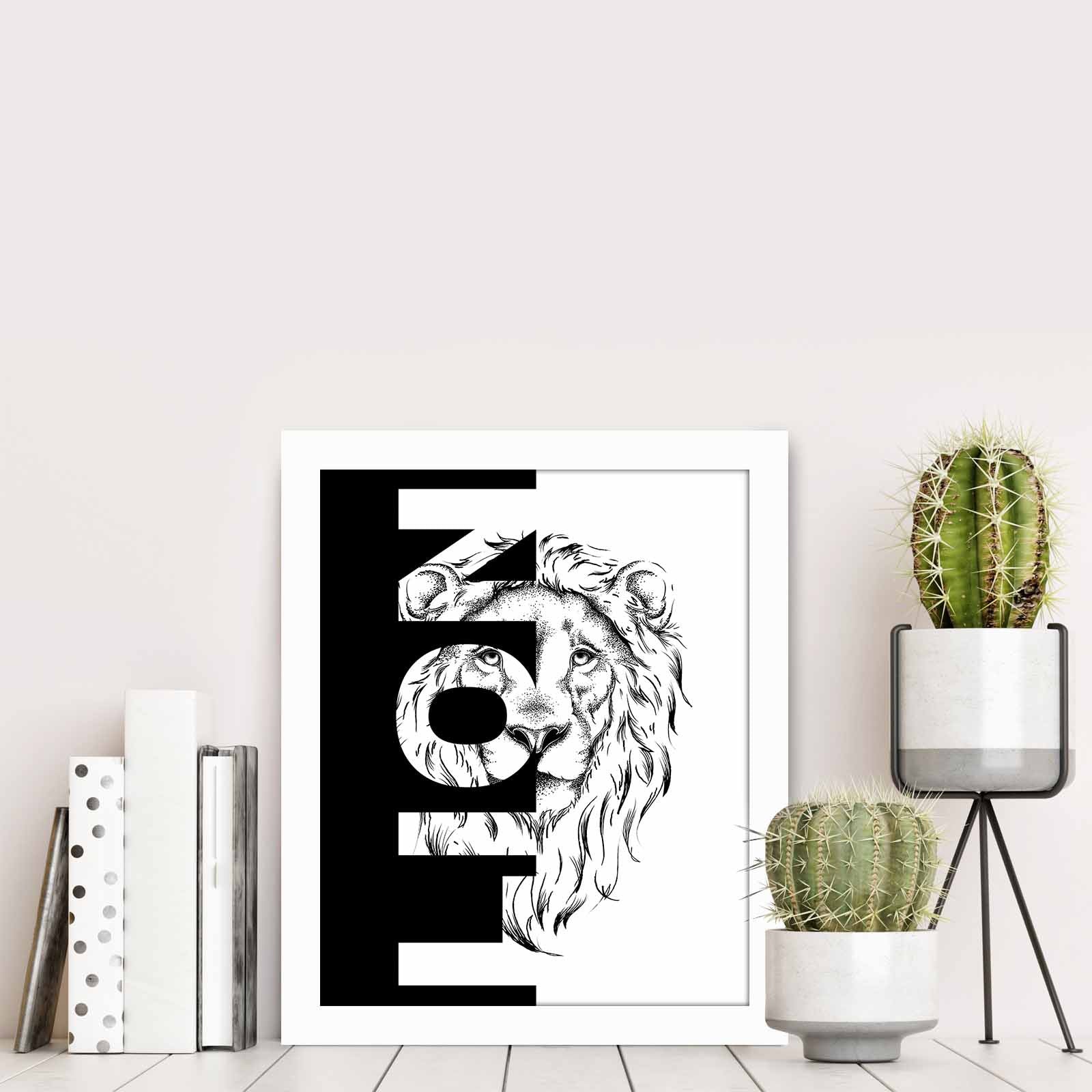 Quadro Decorativo MDF Emoldurado BCT-100 Multicolor 23,5x28,5cm - Arte Moderna para Decoração de Interiores