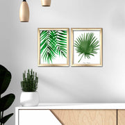 Conjunto de 2 Quadros Decorativos MDF Multicolor com Moldura - 50x28,5cm - Arte Moderna para Decoração de Interiores