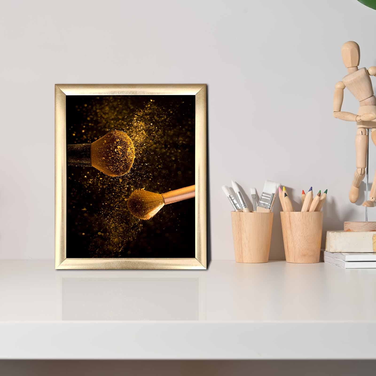 Quadro Decorativo MDF Multicolor com Moldura PVC 23,5x28,5cm - Arte Moderna para Decoração de Interiores