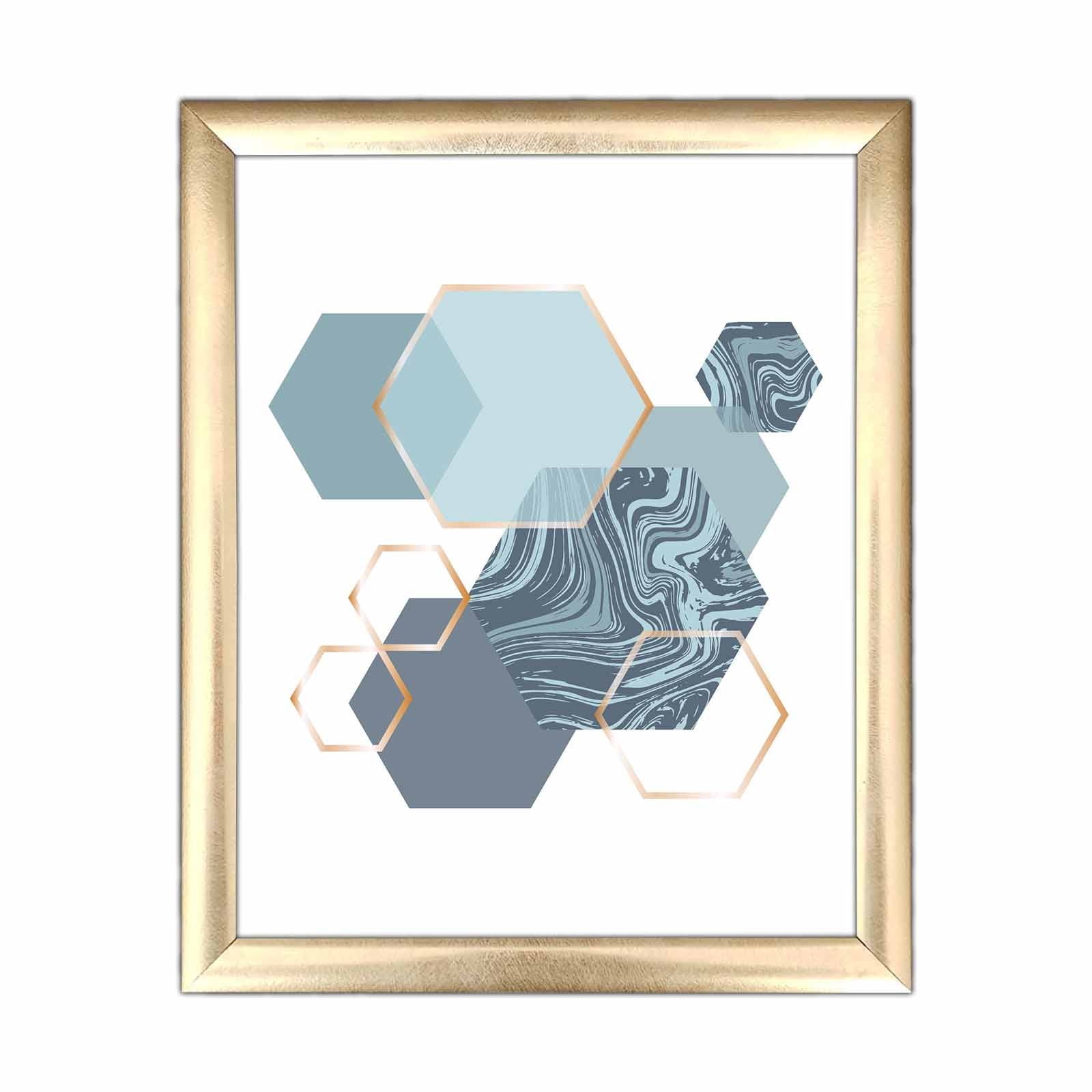 Quadro Decorativo MDF Multicolor com Moldura PVC 23,5x28,5cm - Arte Moderna para Decoração de Interiores