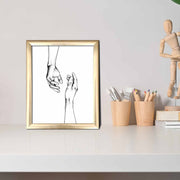 Quadro Decorativo MDF Multicolor com Moldura PVC 23,5x28,5cm - Arte Moderna para Decoração de Interiores