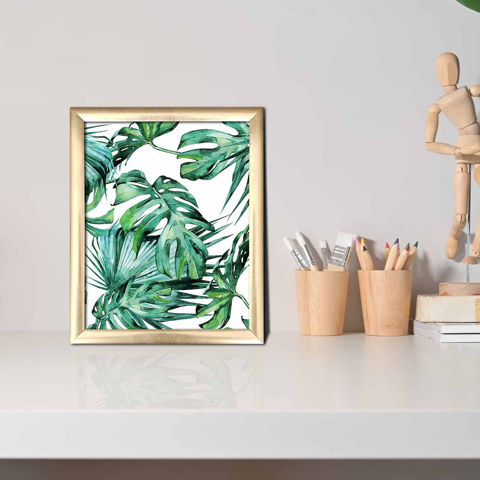 Quadro Decorativo MDF Multicolor com Moldura PVC 23,5x28,5cm - Arte Moderna para Decoração de Interiores