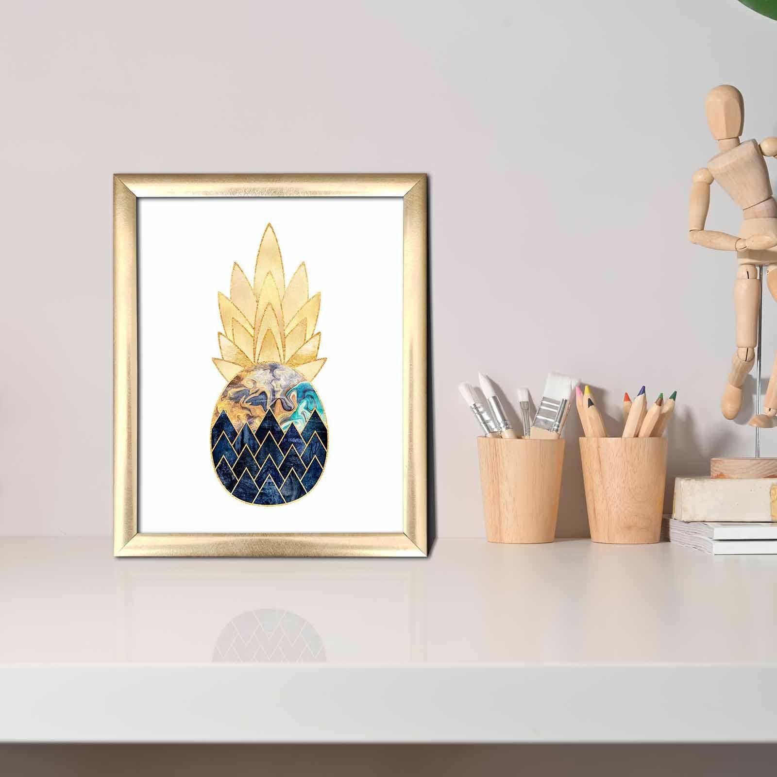 Quadro Decorativo MDF Multicolor com Moldura PVC 23,5x28,5cm - Arte Moderna para Decoração de Interiores