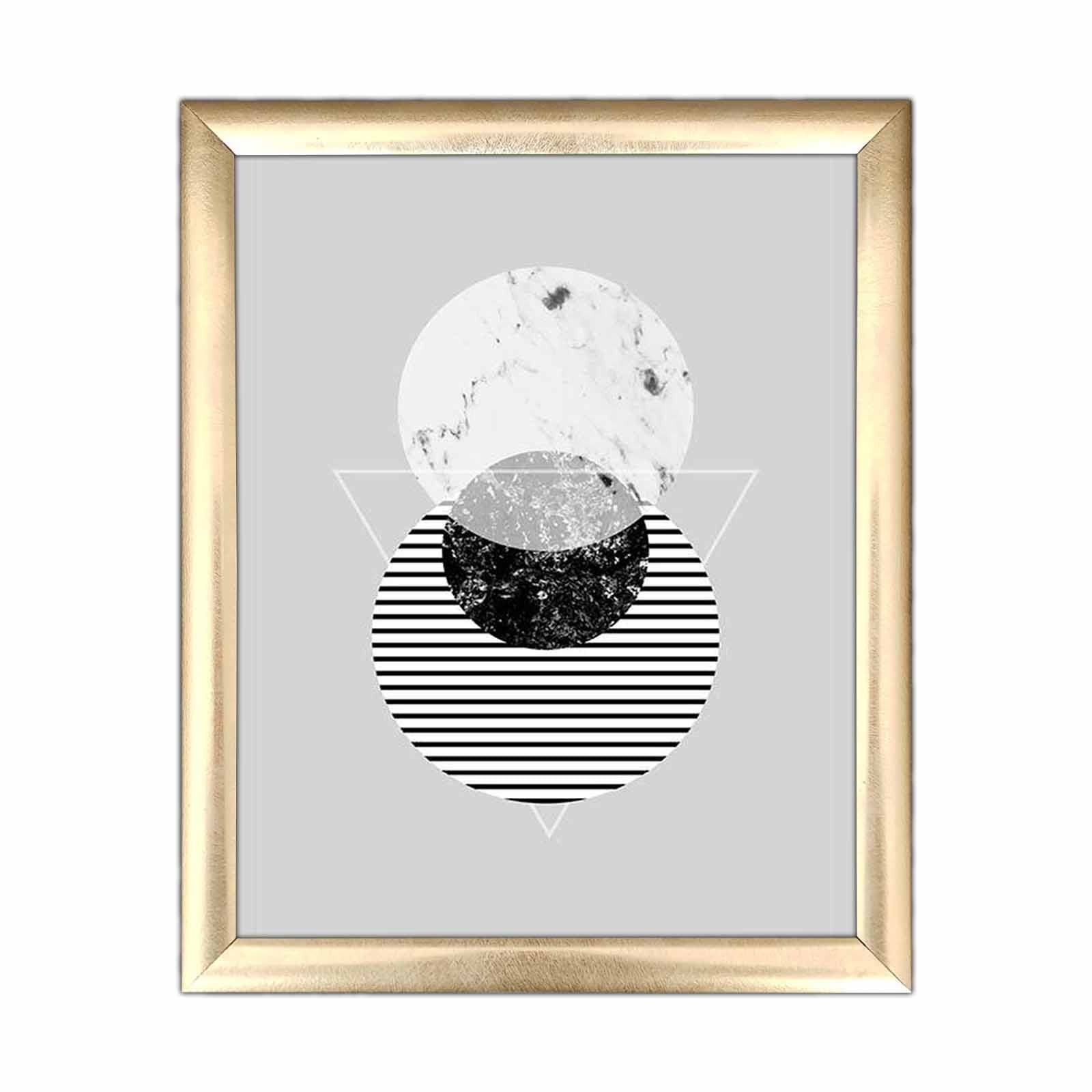 Quadro Decorativo MDF Multicolor com Moldura PVC 23,5x28,5cm - Arte Moderna para Decoração de Interiores