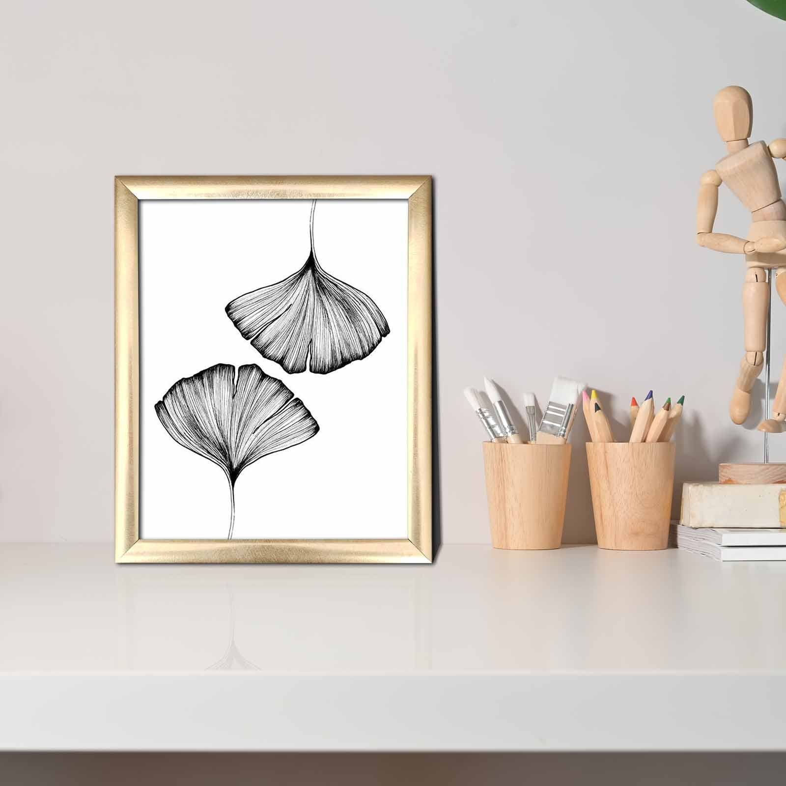 Quadro Decorativo MDF Multicolor com Moldura PVC 23,5x28,5cm - Arte Moderna para Decoração de Interiores