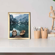 Quadro Decorativo MDF Multicolor com Moldura PVC 23,5x28,5cm - Arte Moderna para Decoração de Interiores