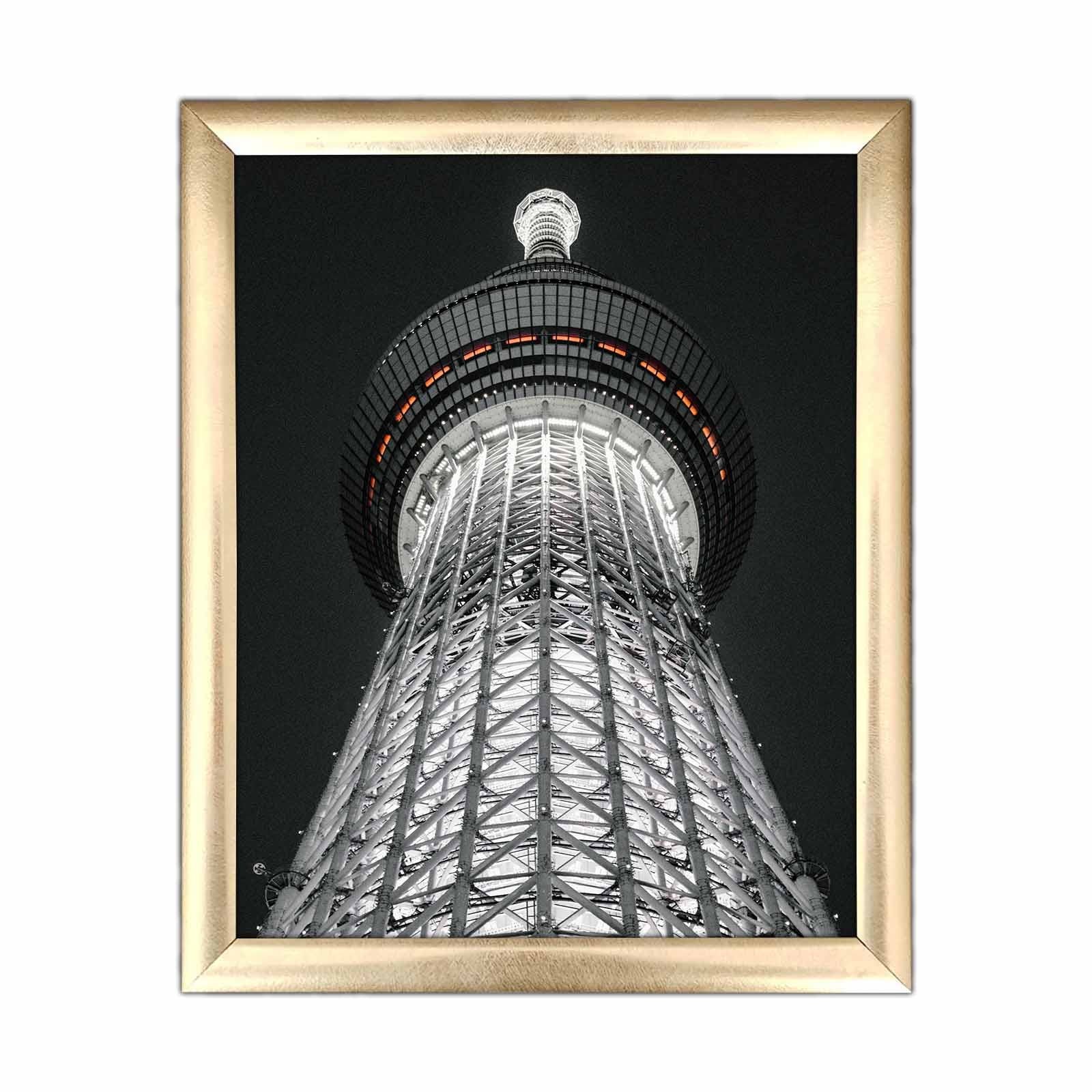 Quadro Decorativo MDF Multicolor com Moldura PVC 23,5x28,5cm - Arte Moderna para Decoração de Interiores