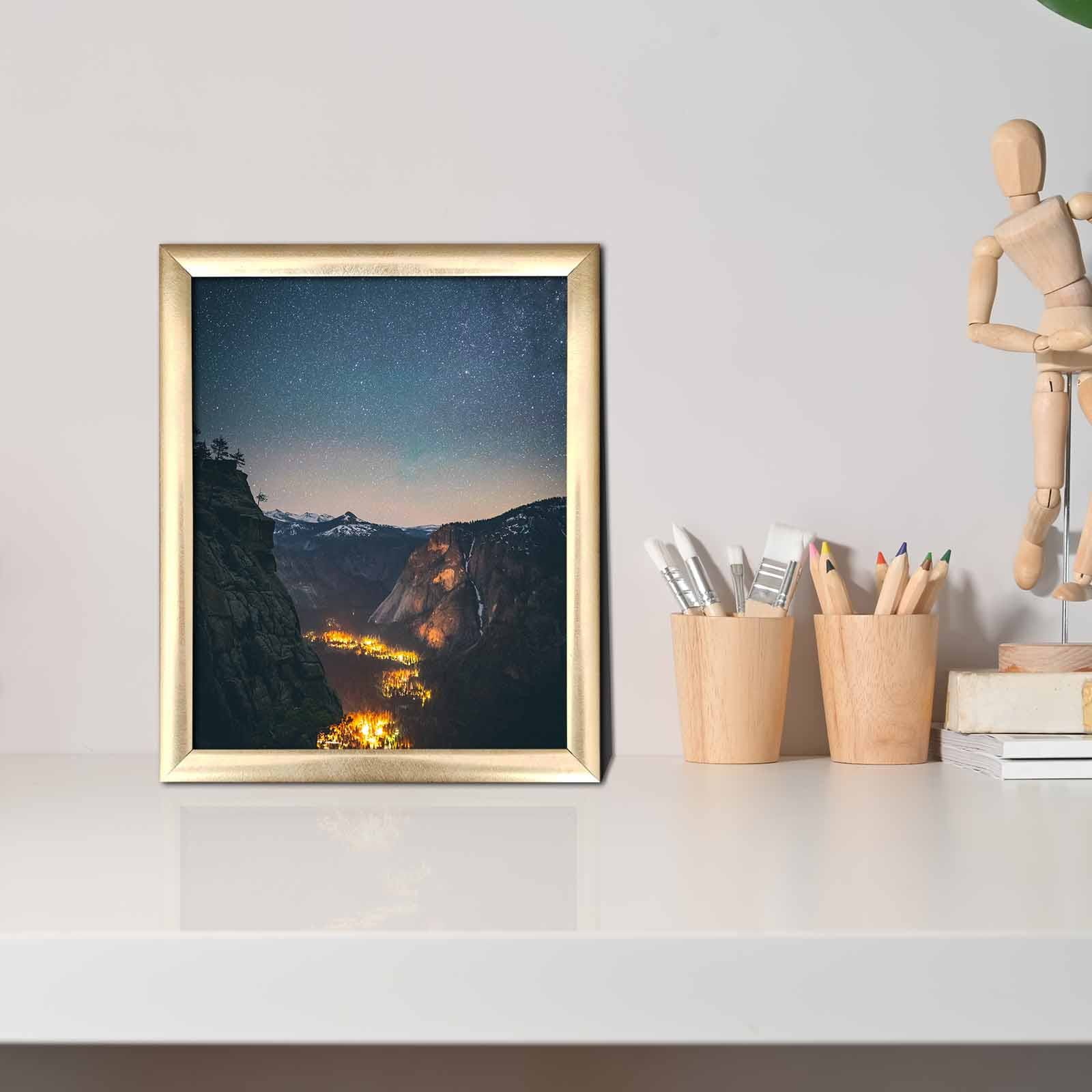 Quadro Decorativo MDF Multicolor com Moldura PVC 23,5x28,5cm - Arte Moderna para Decoração de Interiores