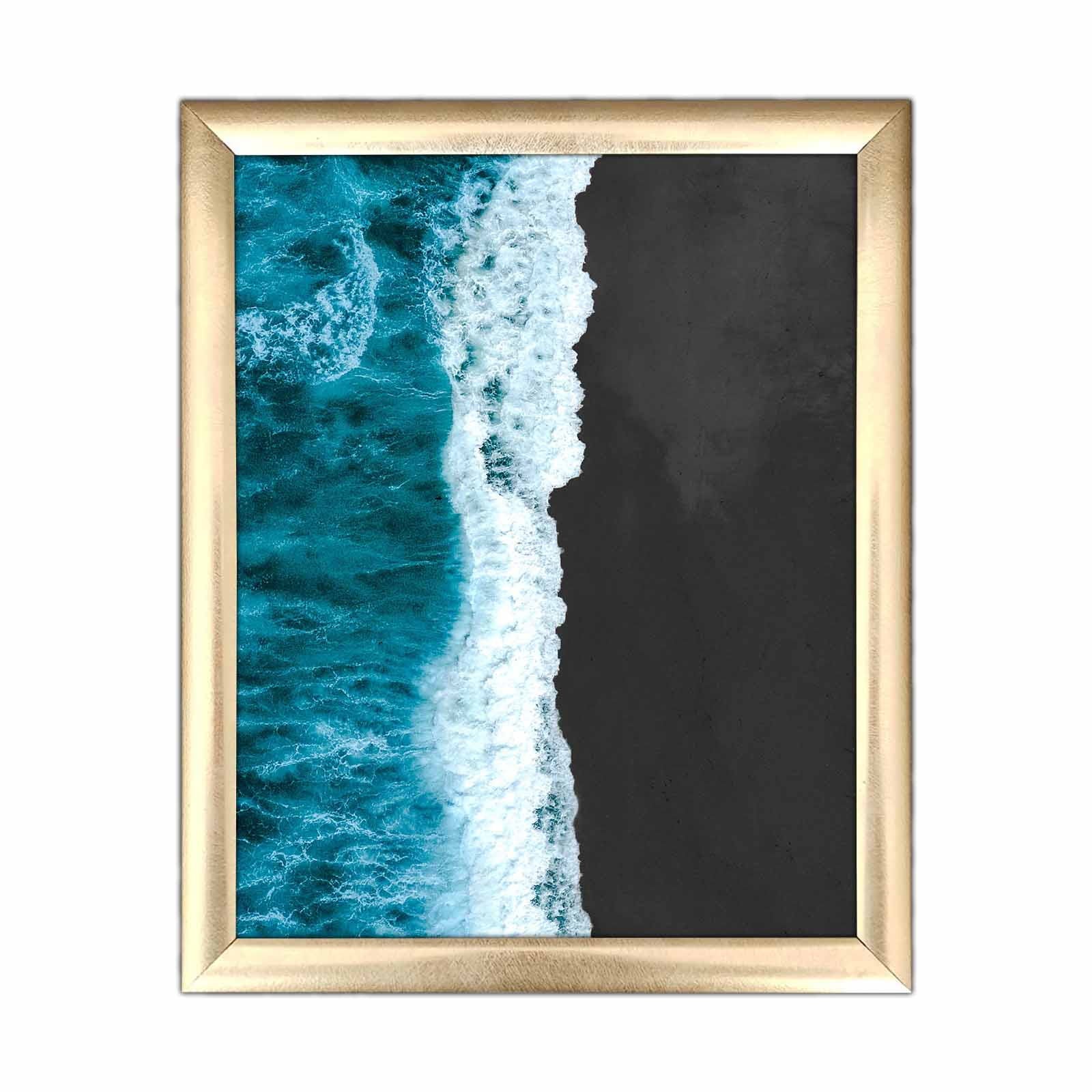 Quadro Decorativo MDF Multicolor com Moldura PVC 23,5x28,5cm - Arte Moderna para Decoração de Interiores