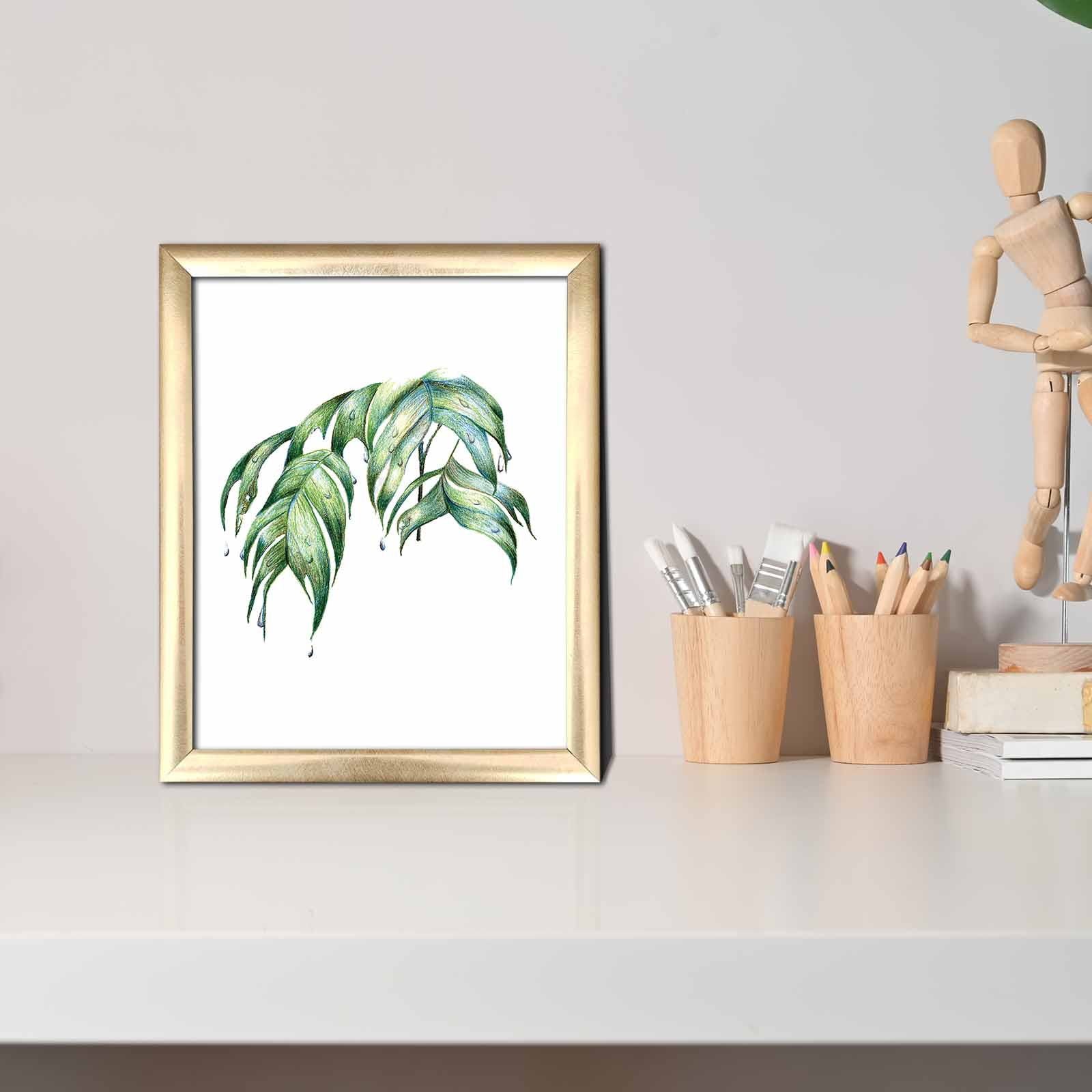 Quadro Decorativo MDF Multicolor com Moldura PVC 23,5x28,5cm - Arte Moderna para Decoração de Interiores