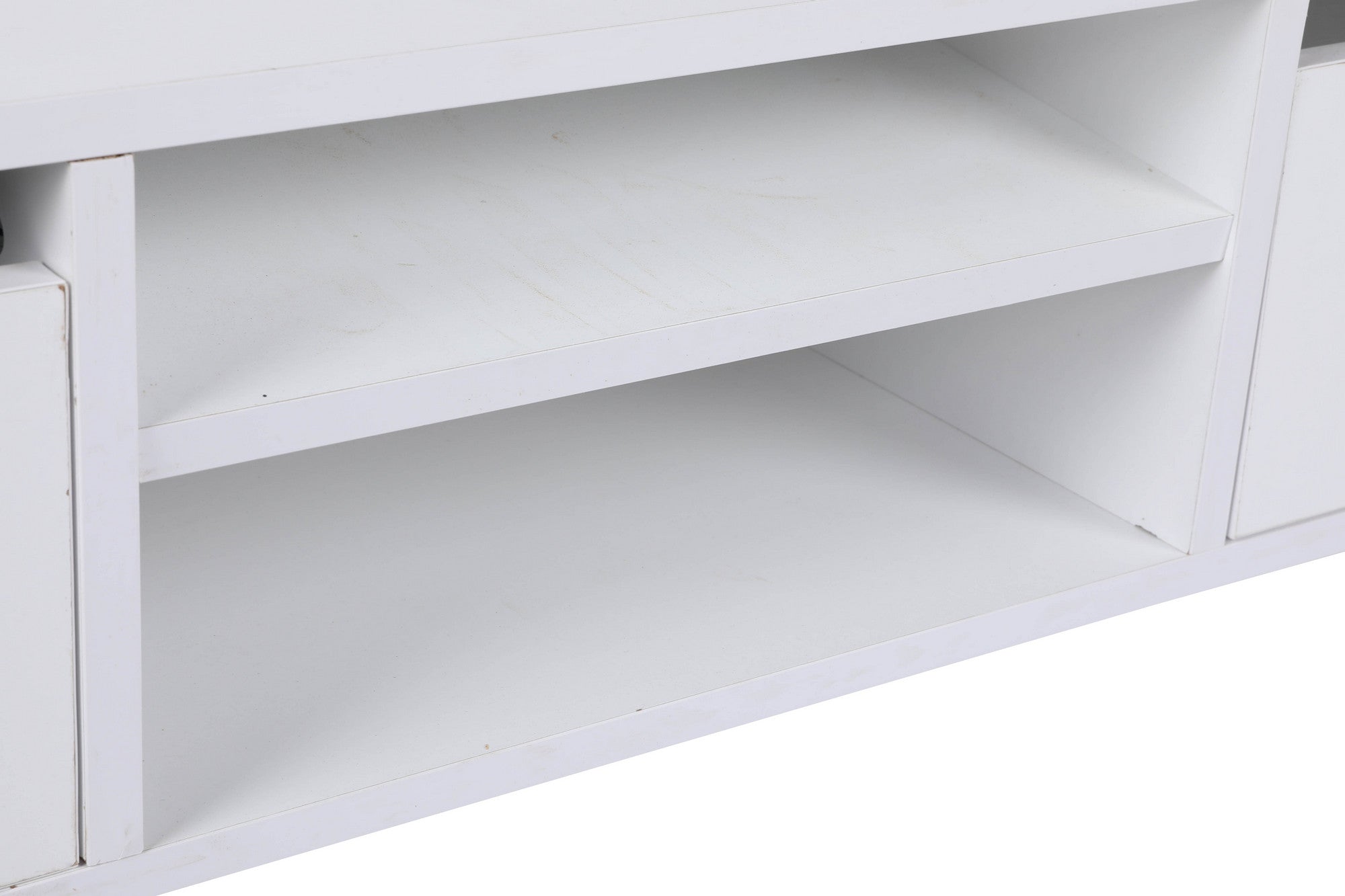 Móvel de TV – 180cm x 30cm x 25cm – Branco – Painel de partículas revestido a melamina