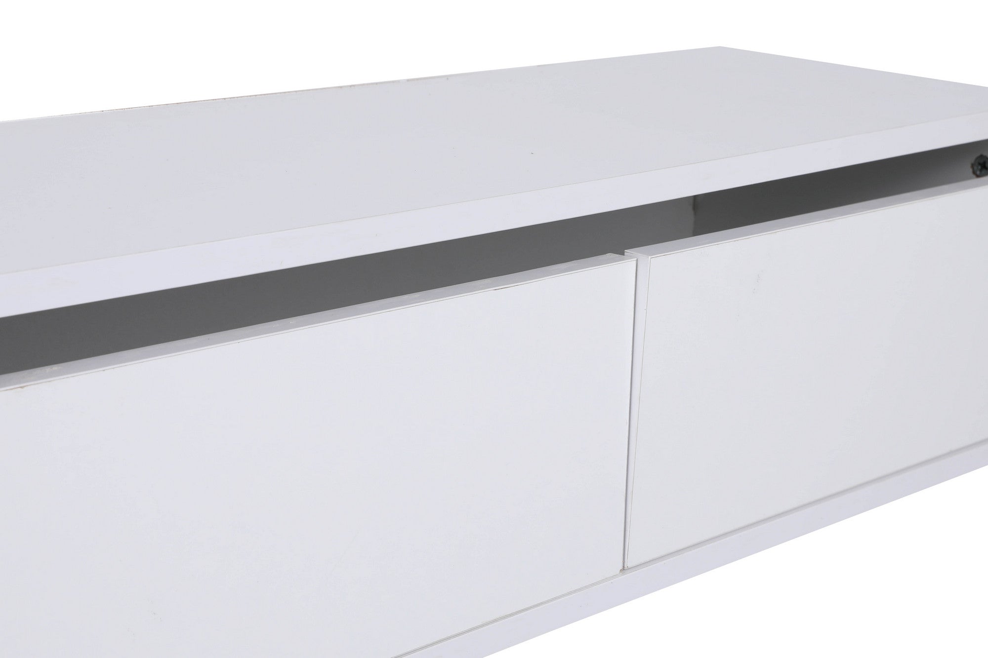 Móvel de TV – 180cm x 30cm x 25cm – Branco – Painel de partículas revestido a melamina