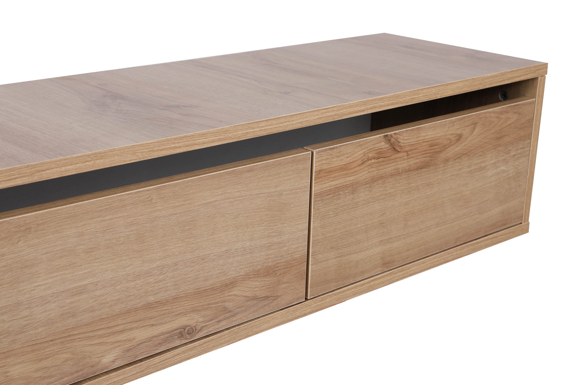 Móvel de TV – 180cm x 30cm x 25cm – Carvalho – Painel de partículas revestido a melamina