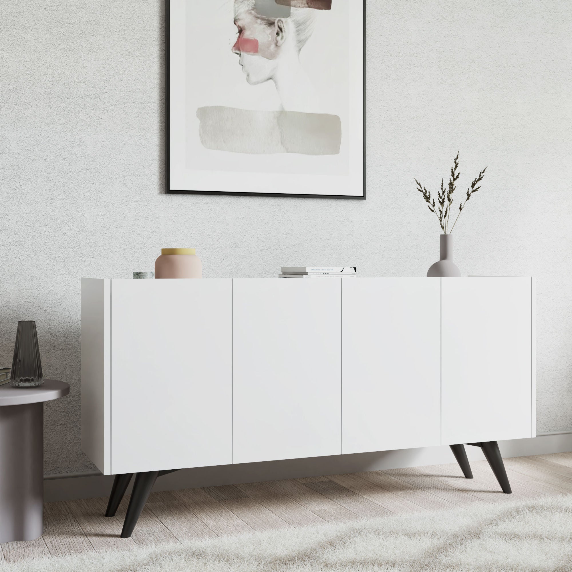 Aparador – 150 cm – Branco – MDF revestido de melamina