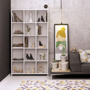 Estante moderna – 90 x 160 x 25 cm – Branca – Painel de partículas revestido a melamina