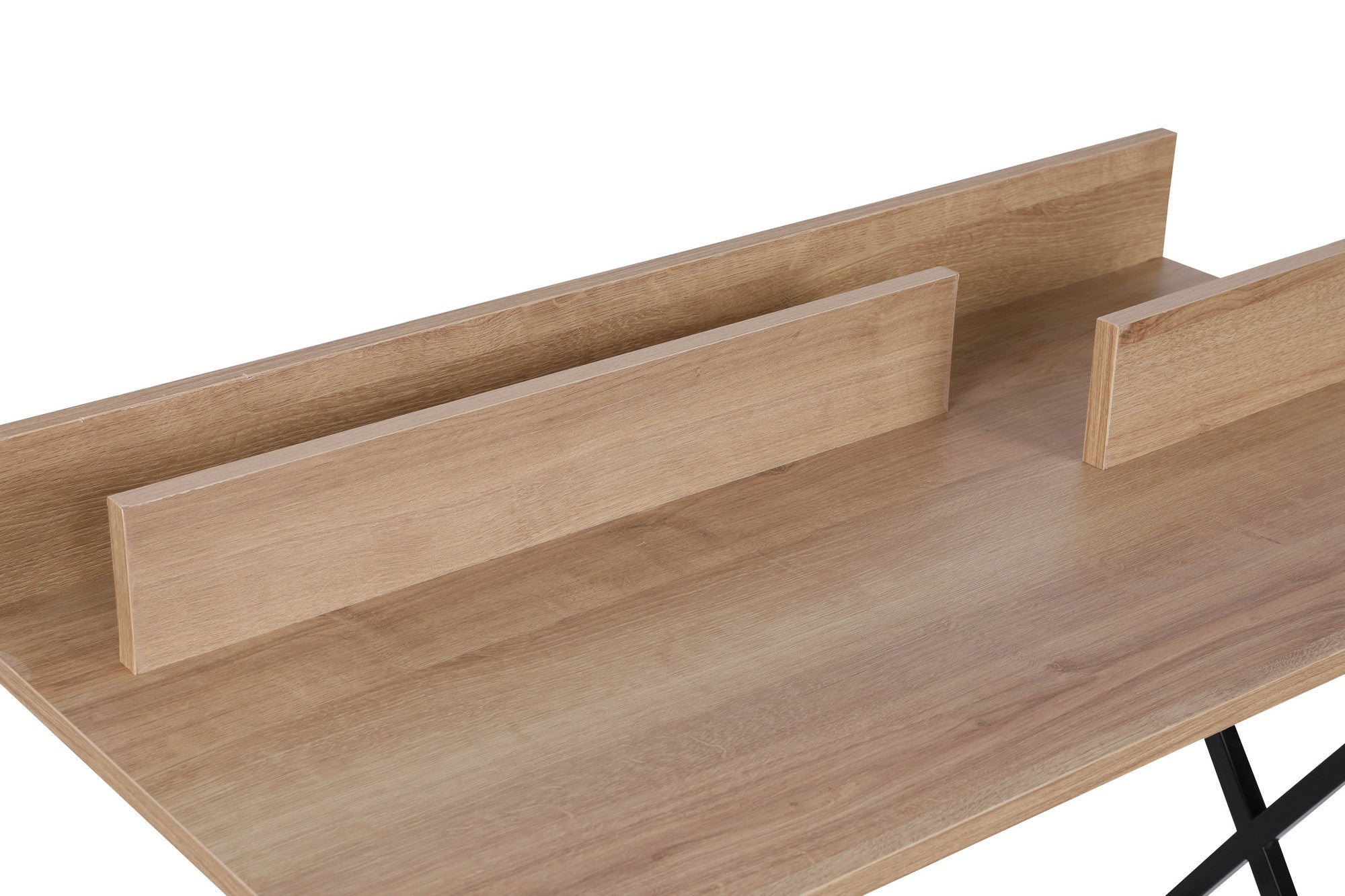 Secretária de Estudo – 100 cm x 50 cm x 89 cm – Carvalho e Preto – Painéis de partículas revestidos a melamina