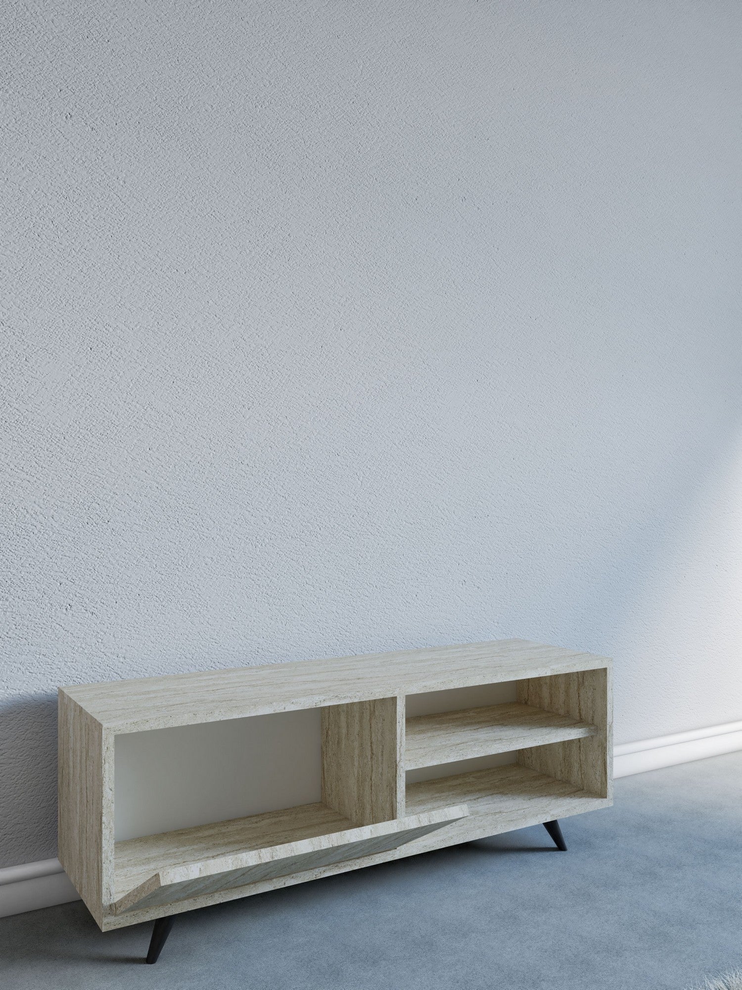 Móvel de TV – 120cm – Travertino – Painéis de partículas revestidos a melamina