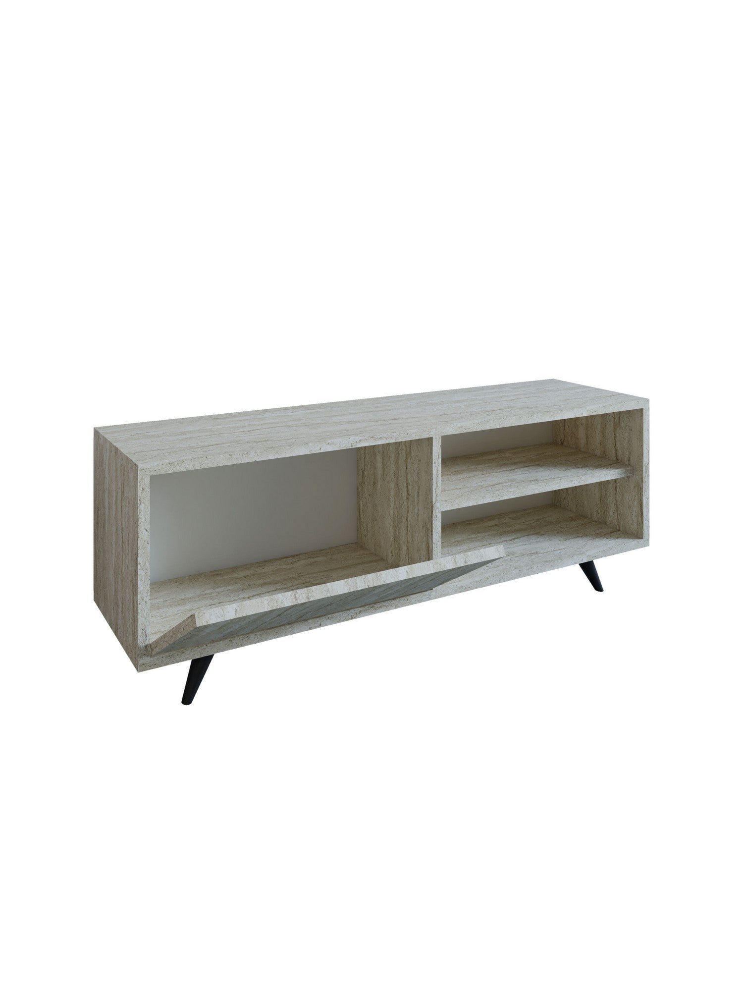Móvel de TV – 120cm – Travertino – Painéis de partículas revestidos a melamina