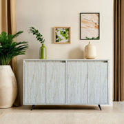 Aparador de MDF revestido de melamina – 140 x 86 x 40 cm – Cor Travertino