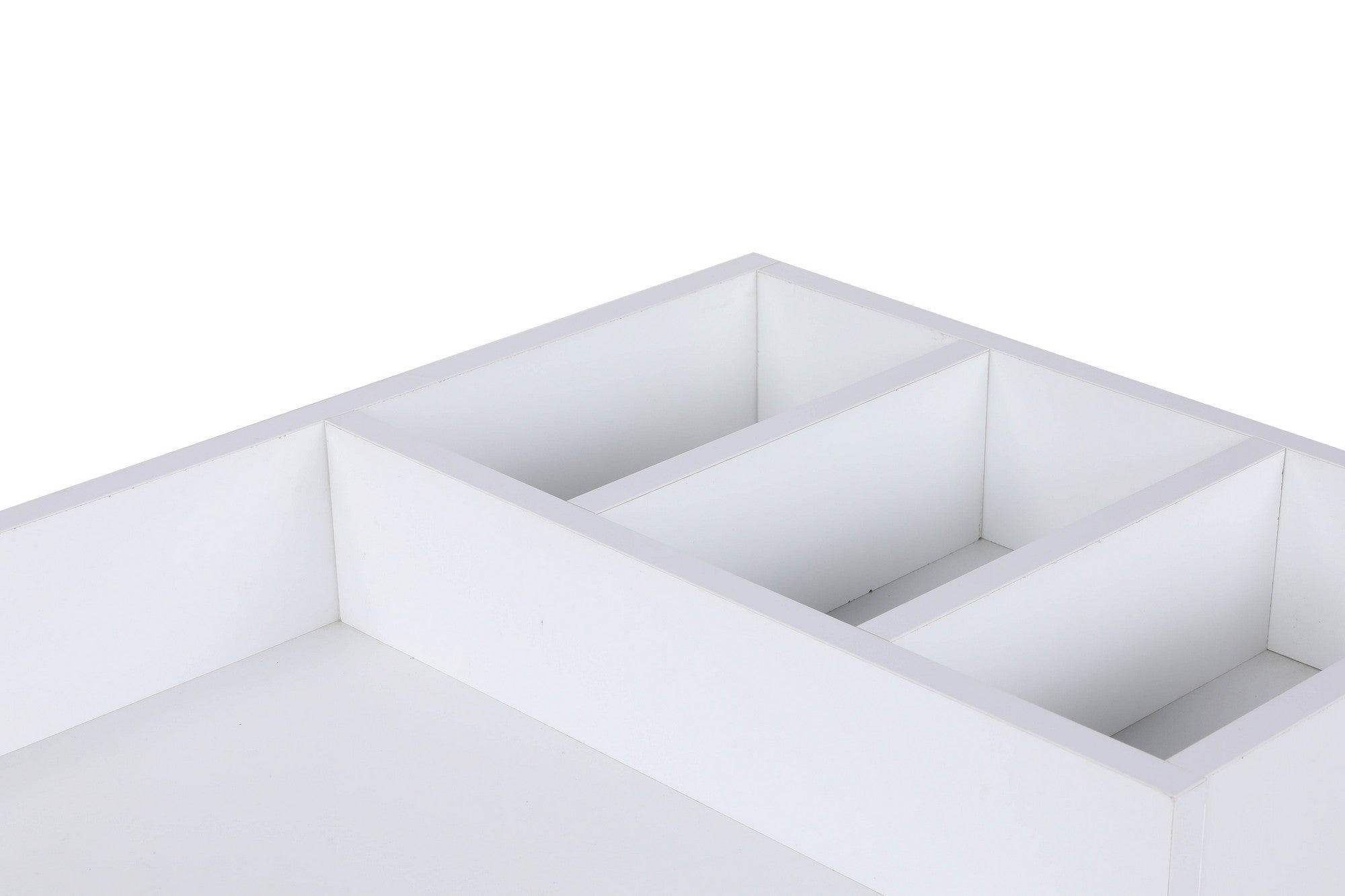 Toucador – 100cm x 50cm x 89cm – Branco e Preto – Painel de partículas com revestimento a melamina e pernas metálicas
