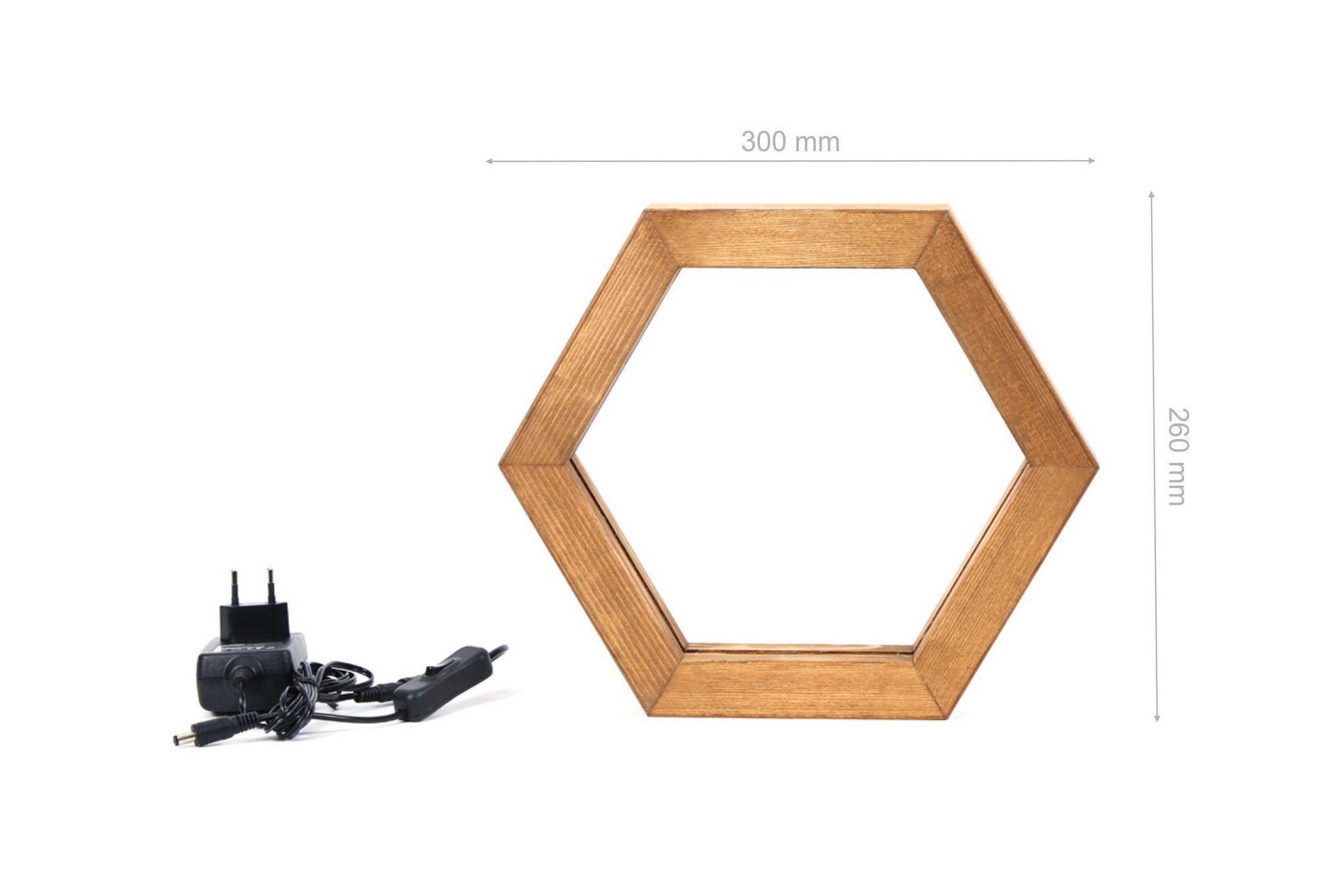Candeeiro de Mesa LED – 30 x 26 x 5 cm – Castanho – Abeto