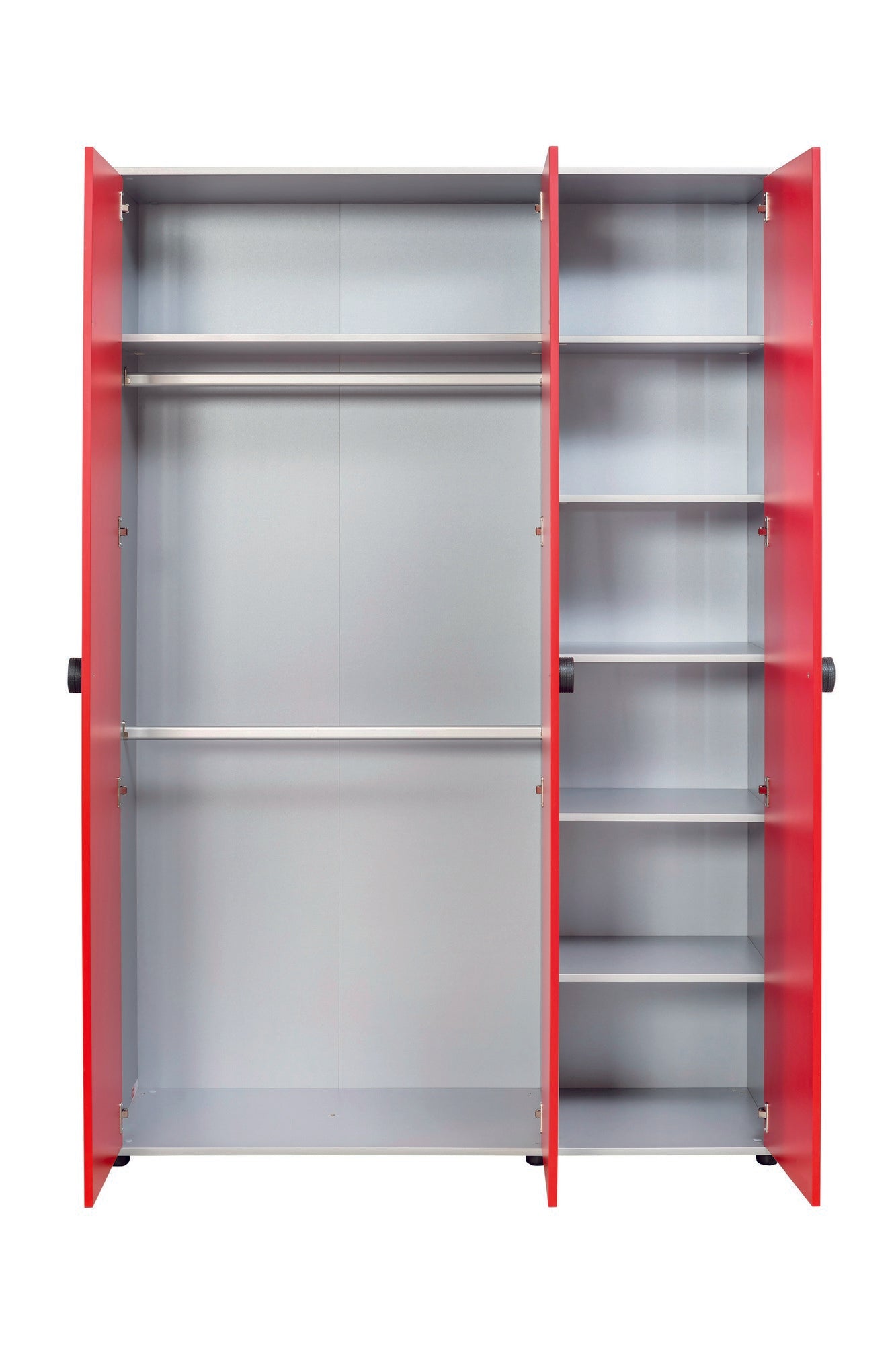 Roupeiro Race Cup Multicolor 135cm - Melamina 18mm com Gavetas, Prateleiras e Portas Soft Close para Quarto Infantil