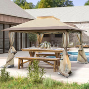 Pérgola de Jardim Dobrável – 3,6 x 3,6 m – Caqui – material durável
